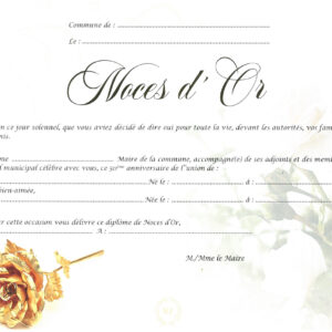 DIPLÔME DE NOCES D'OR