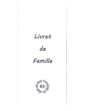 LIVRET DE FAMILLE INFORMATIQUE