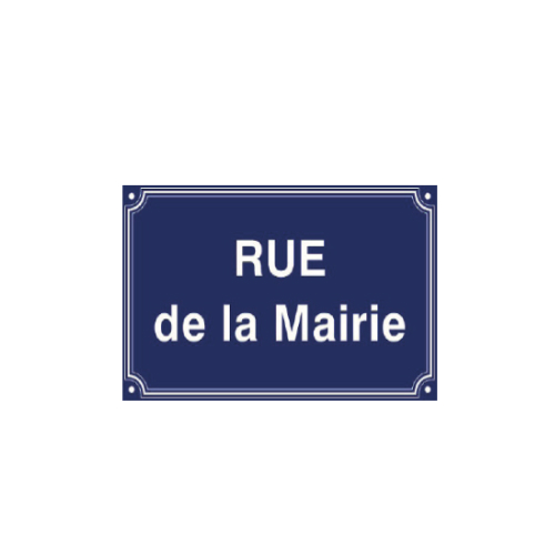 Plaque de rue sur façade