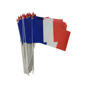 DRAPEAUX À MAIN FRANÇAIS PAPIER INDECHIRABLE