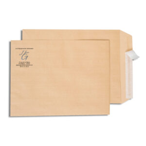POCHETTES B5 KRAFT 176 x 250 SANS FENÊTRE PERSO NOIR